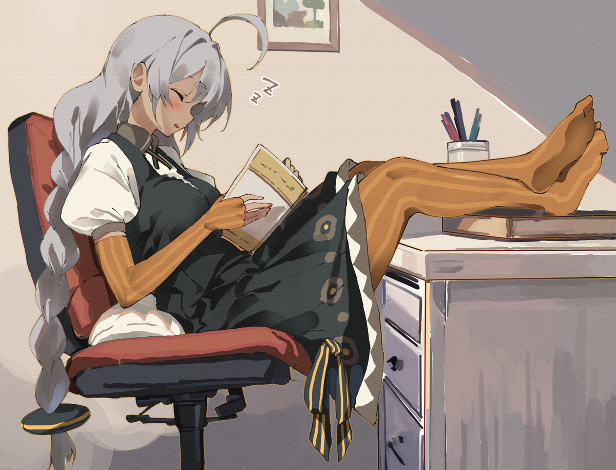 This is a pixiv picture whose title is おひる後のあかりさん.