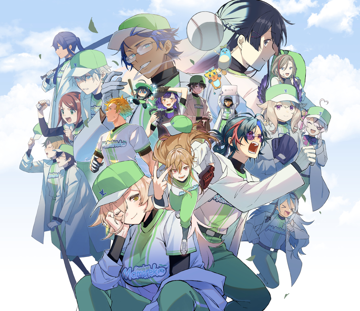 This is a pixiv picture whose title is 青春まめねこ学園WIN.