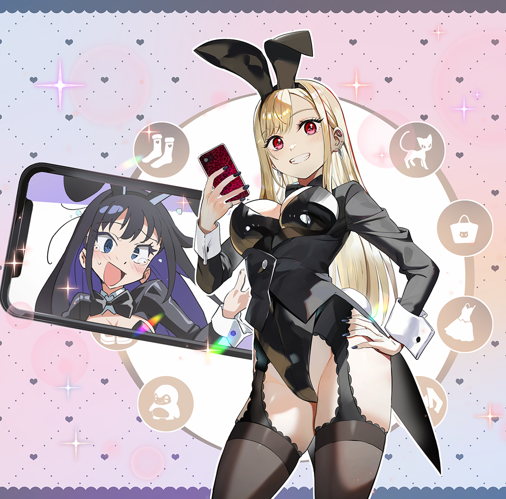 This is a pixiv picture whose title is 燕尾バニー.