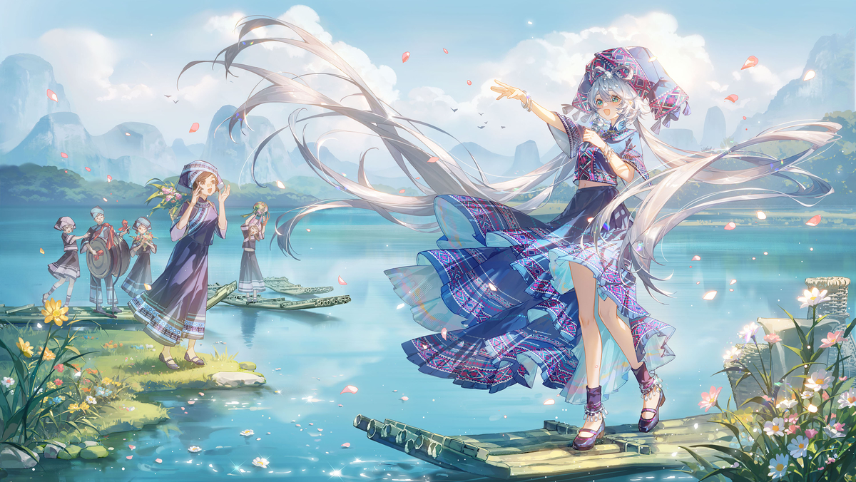 This is a pixiv picture whose title is 洛天依.