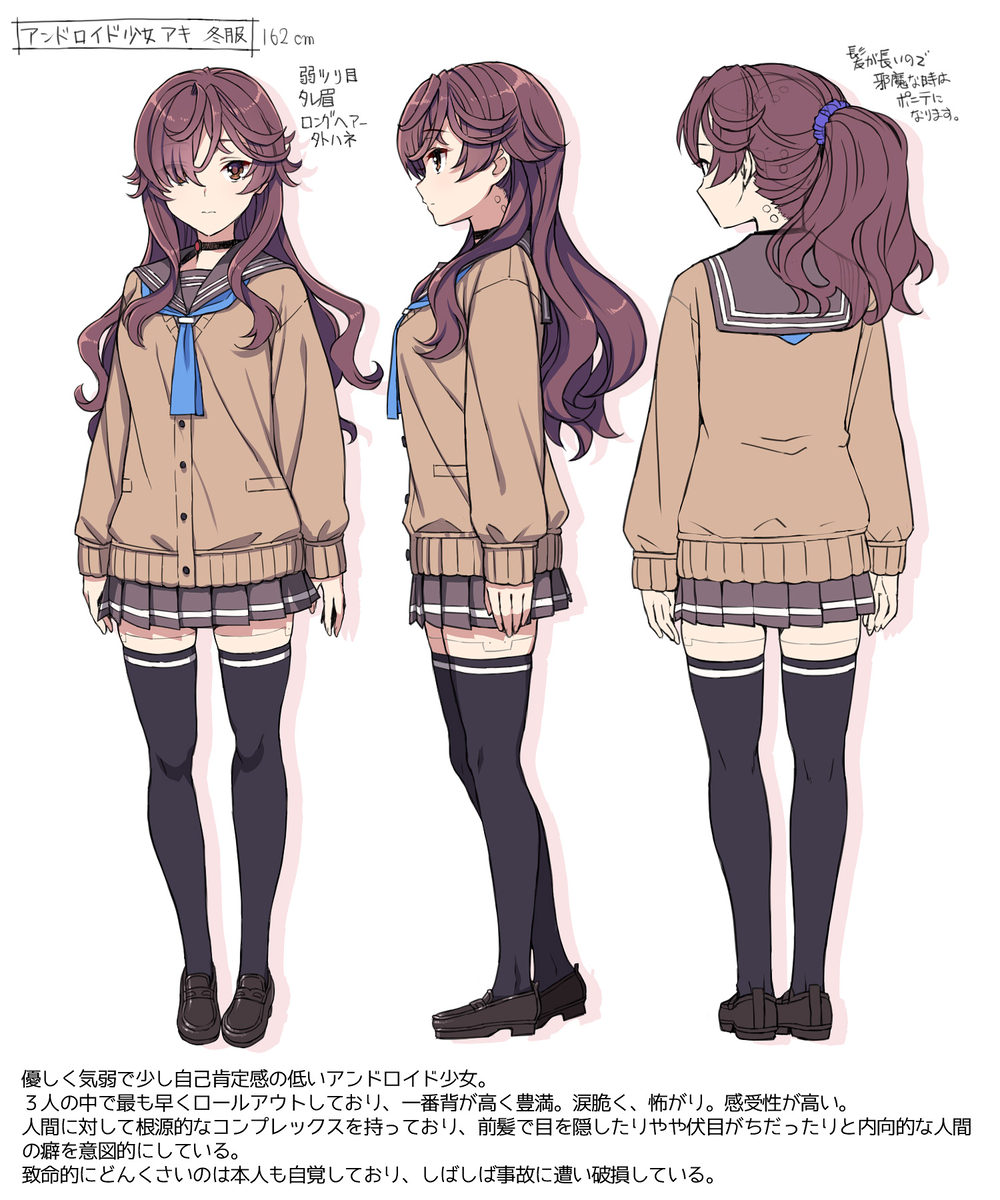 This is a pixiv picture whose title is アンドロイド少女達の設定等.