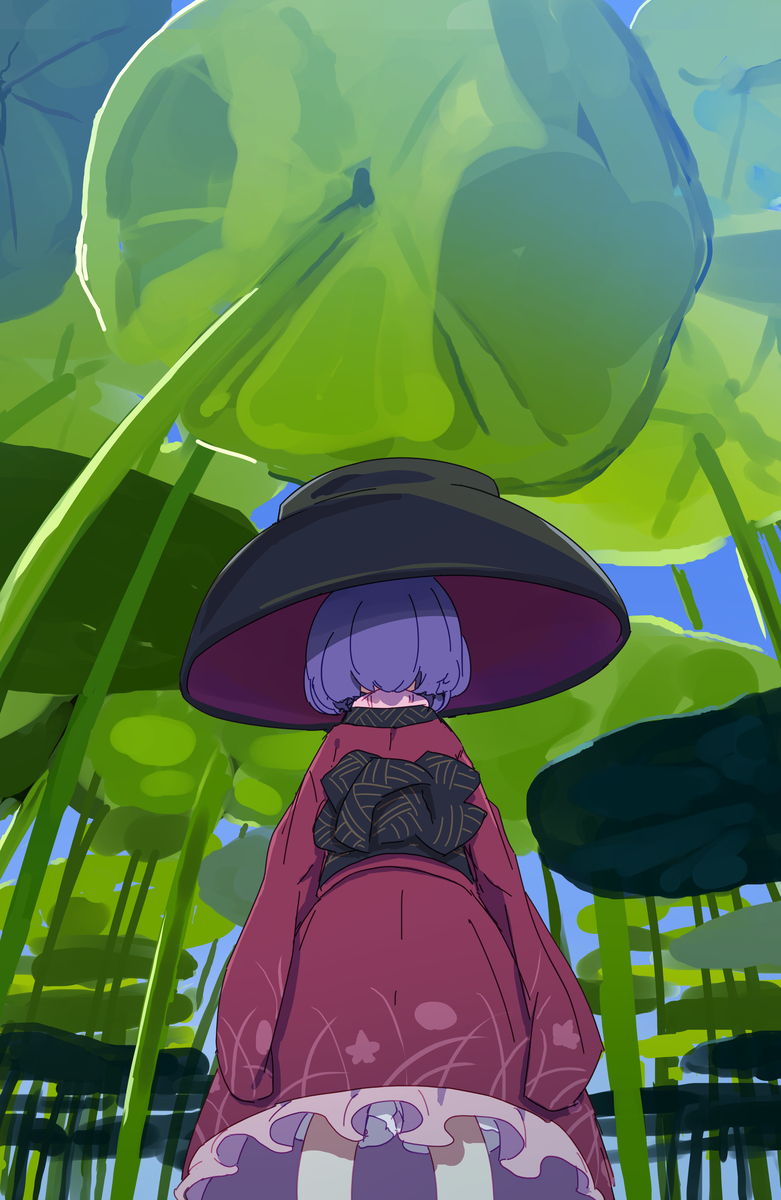 This is a pixiv picture whose title is 蓮の葉.