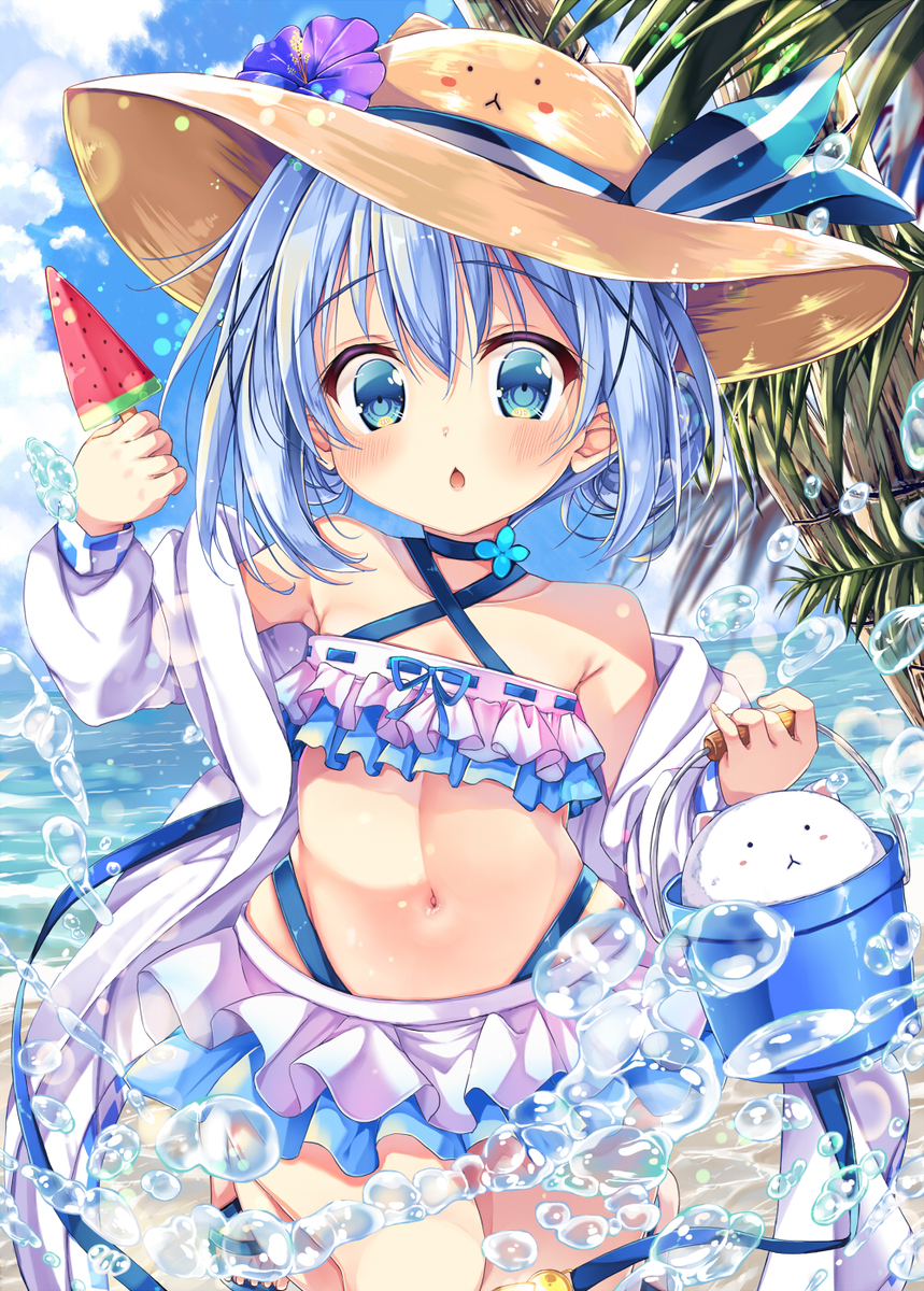 This is a pixiv picture whose title is 海の日！.