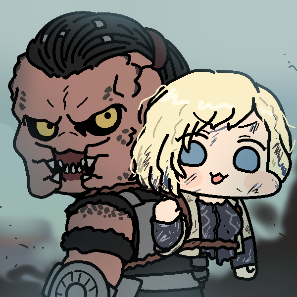 This is a pixiv picture whose title is Predator: Badlands.