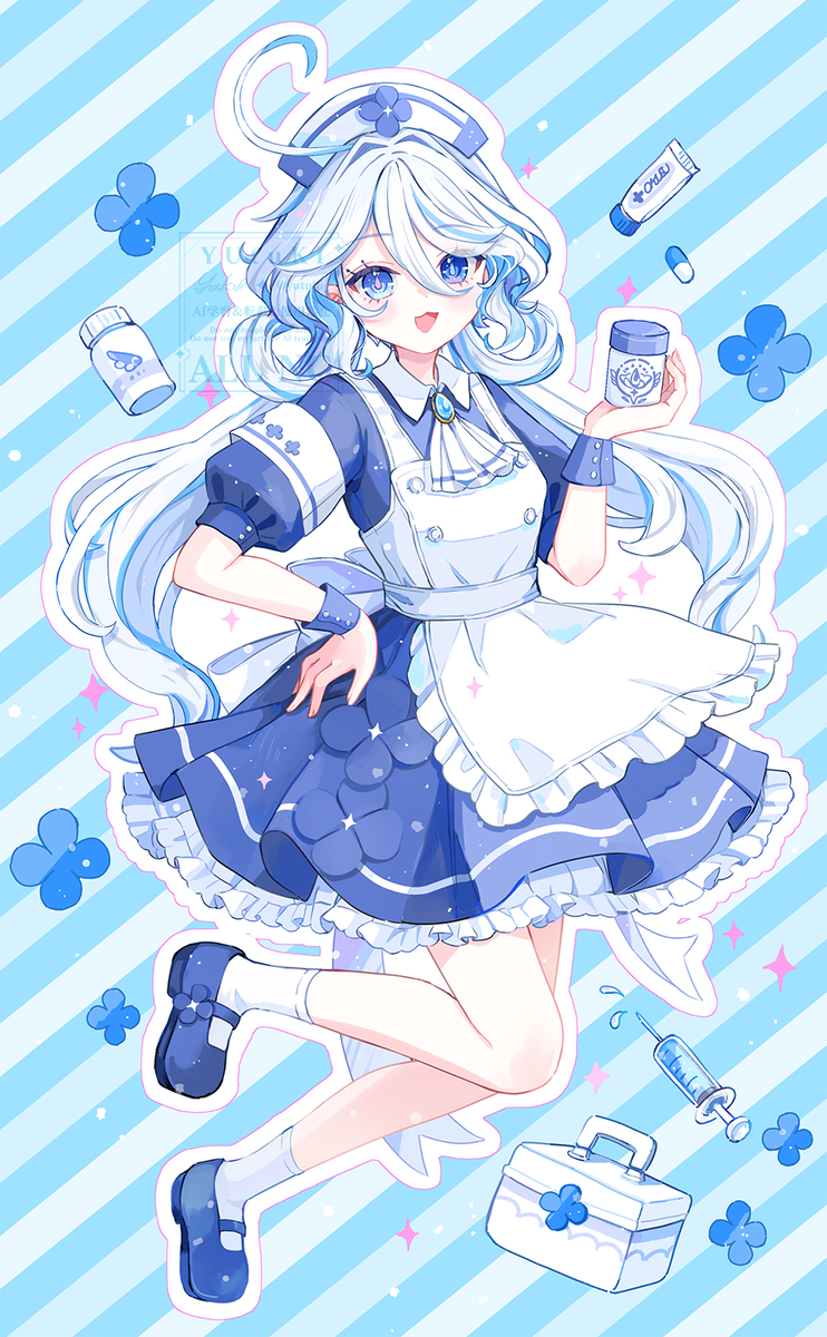 This is a pixiv picture whose title is ナースフリーナちゃん💠💙🩺.