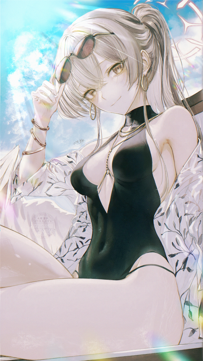 This is a pixiv picture whose title is 水着ナギサ.