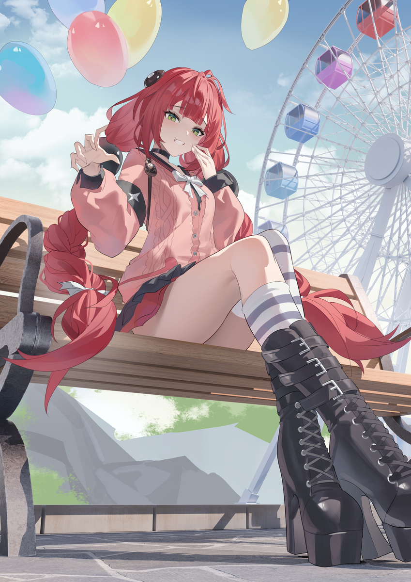 This is a pixiv picture whose title is 摸鱼（浮波柚叶）.