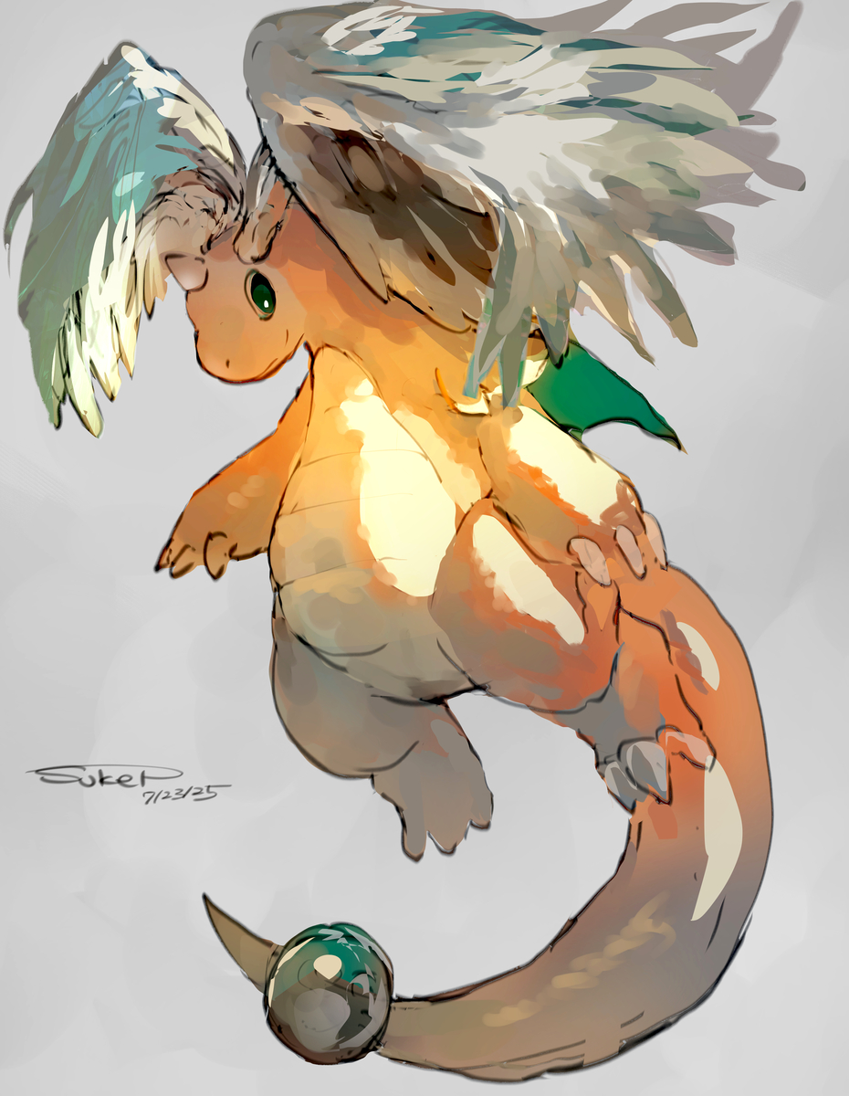 This is a pixiv picture whose title is メガカイリュー.