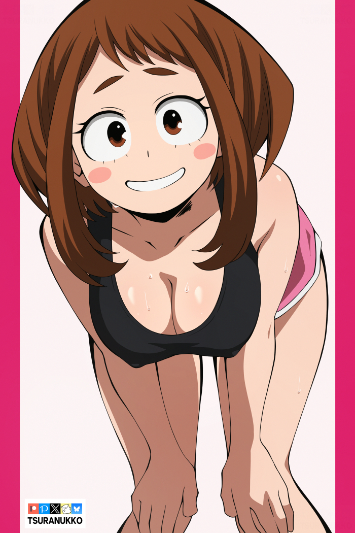 This is a pixiv picture whose title is 麗日お茶子・URARAKA.