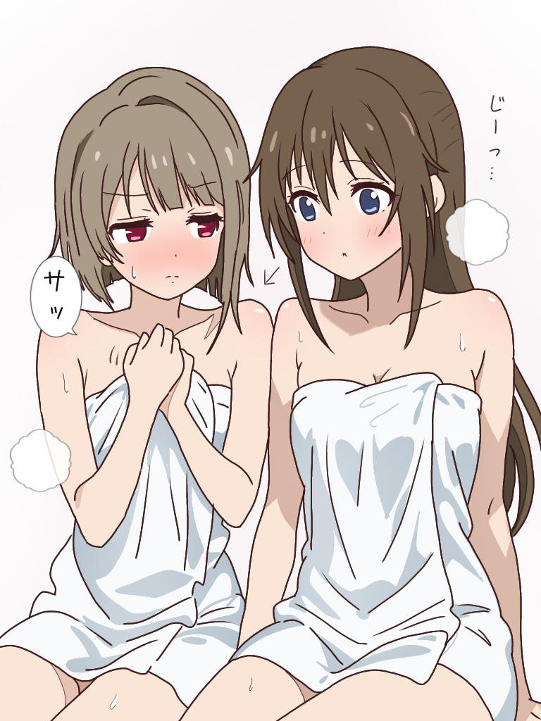 This is a pixiv picture whose title is サウナとしずかす💧👑.
