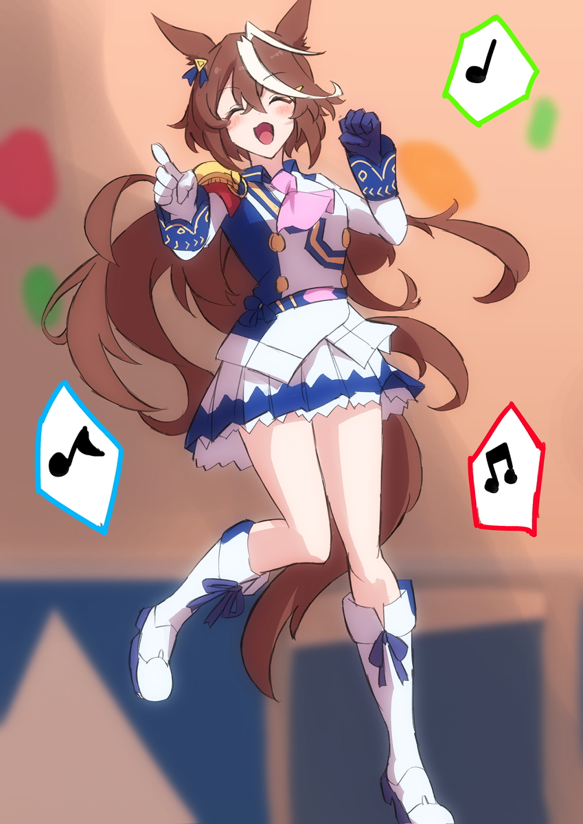This is a pixiv picture whose title is テイオー｢ワー滑り台楽しいな〜」.
