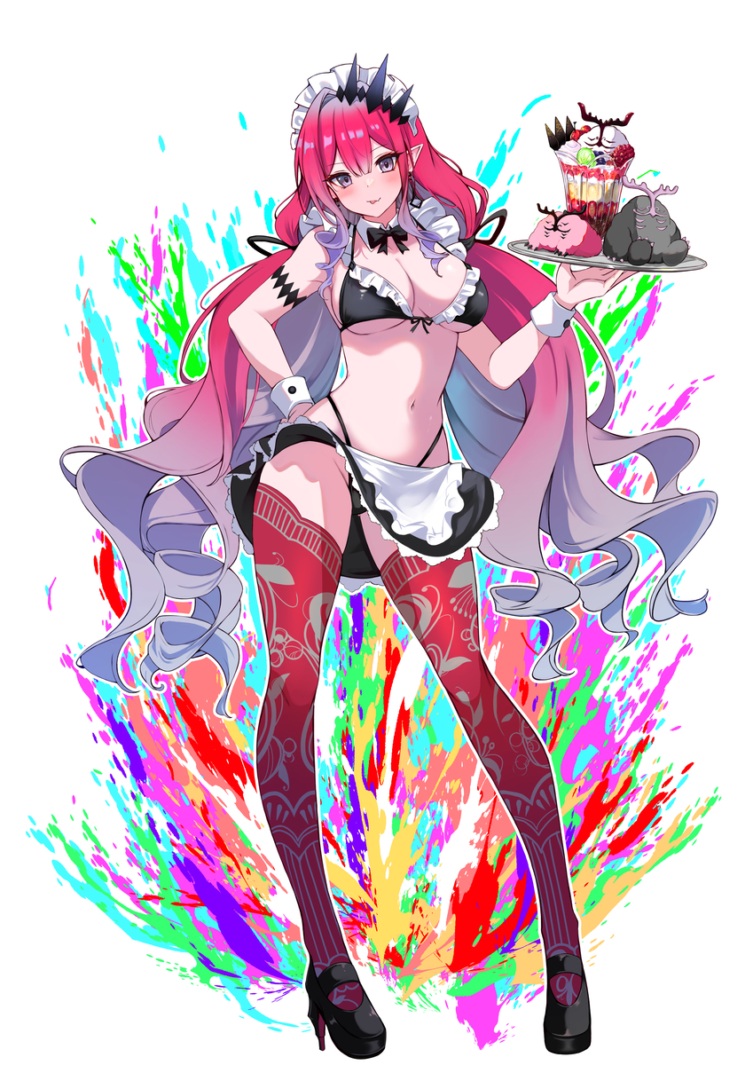 This is a pixiv picture whose title is 水着メイドバーヴァンシー.
