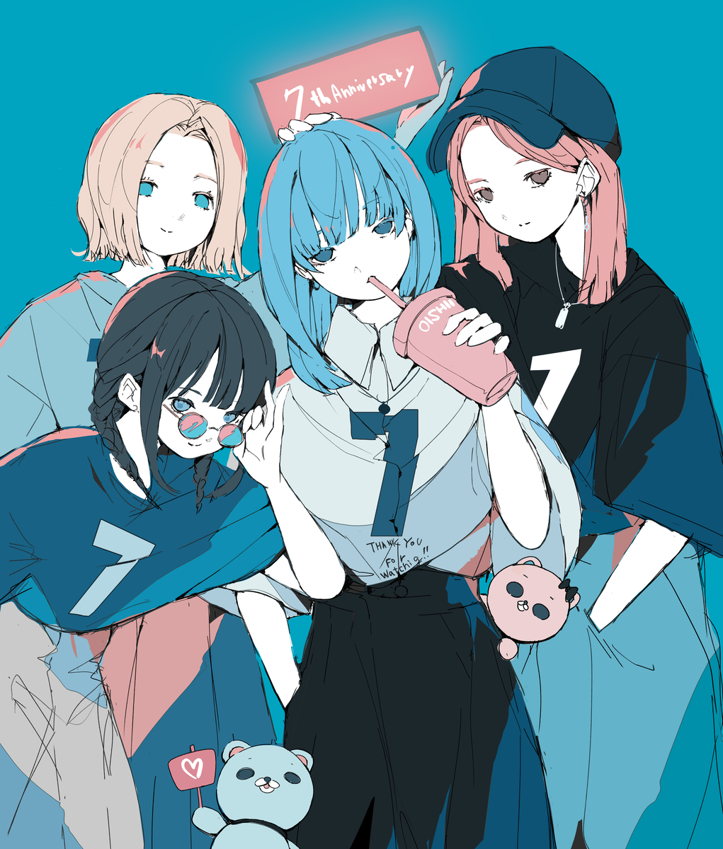 This is a pixiv picture whose title is ノーコピーライトガール7まるまる７周年ありふがとうございます🙏🙏.