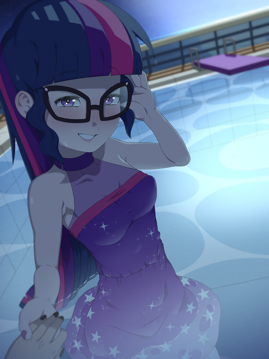 This is a pixiv picture whose title is Sci-Twi pool.