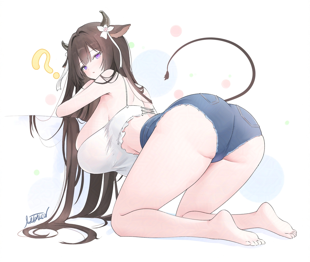 This is a pixiv picture whose title is ホットパンツ樫野さん.