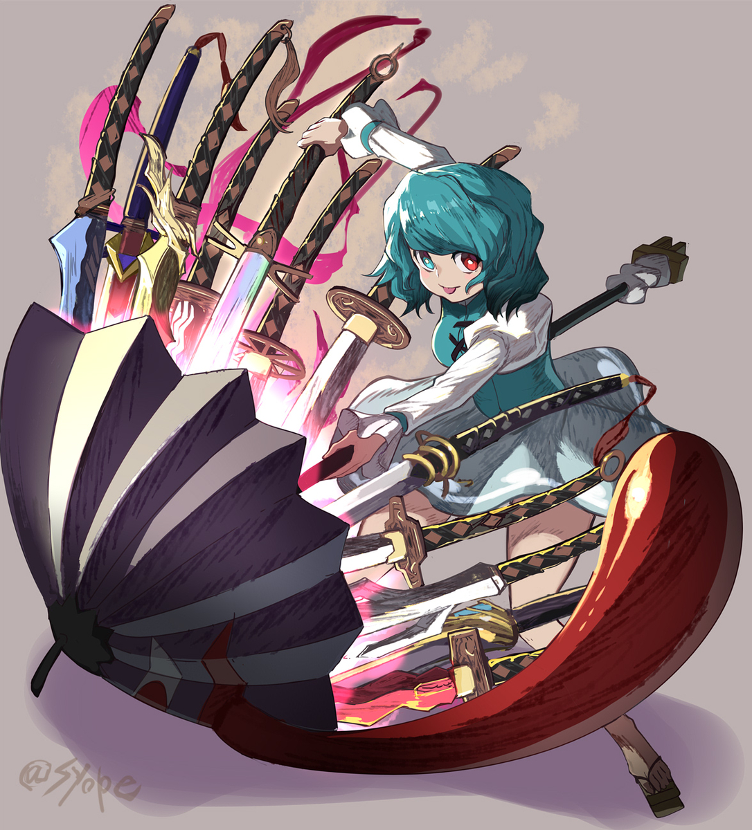 This is a pixiv picture whose title is 武器セレクト.