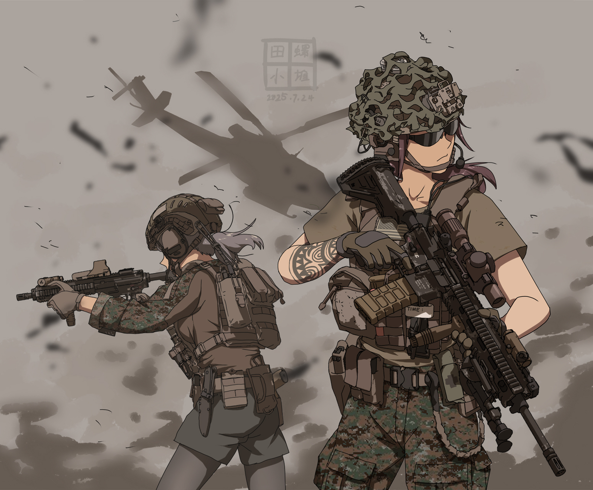 This is a pixiv picture whose title is Recon marine ！.