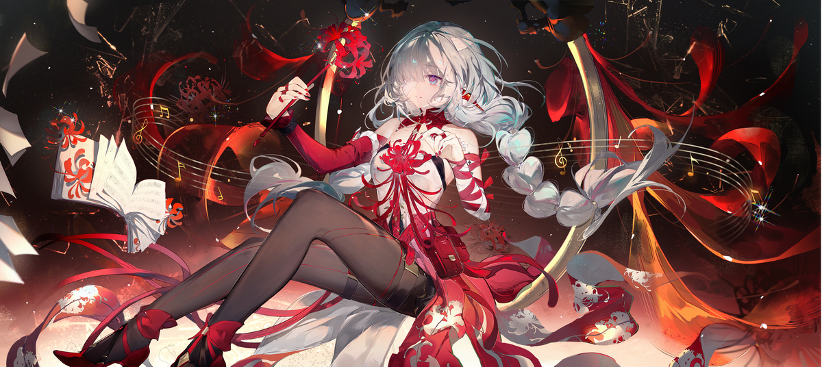 This is a pixiv picture whose title is ♬.