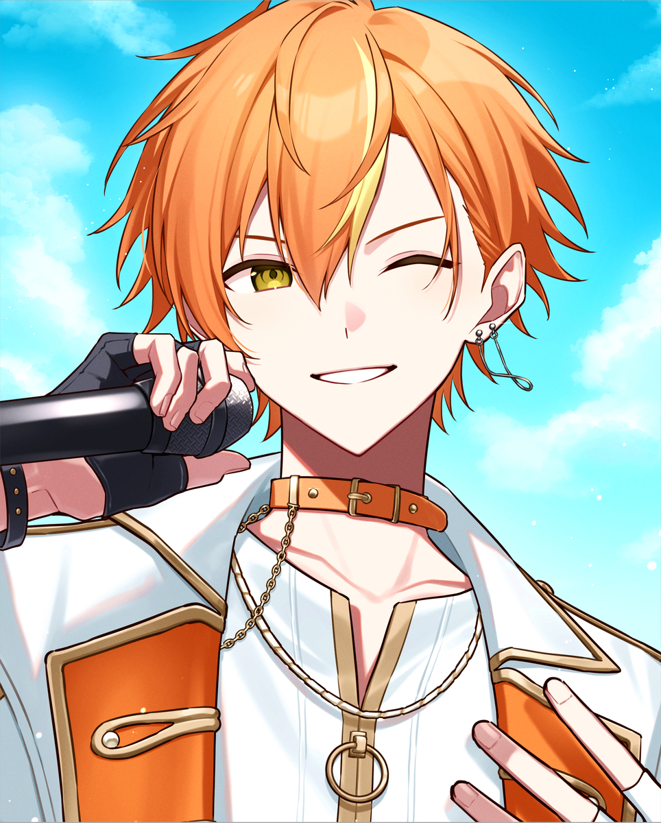 This is a pixiv picture whose title is 🎤✨.