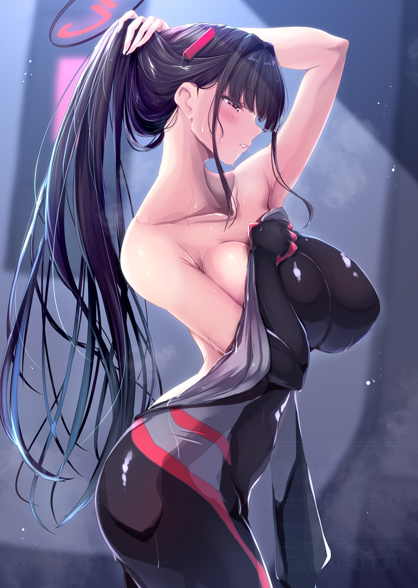 This is a pixiv picture whose title is 蒸れスーツリオ.