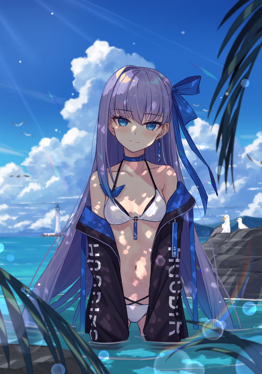 This is a pixiv picture whose title is 水着メルト.
