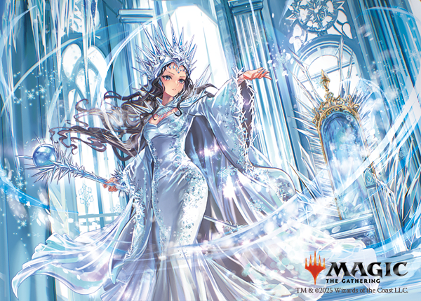 This is a pixiv picture whose title is 【仕事絵】マジック：ザ・ギャザリング《氷冠のヒルダ》.