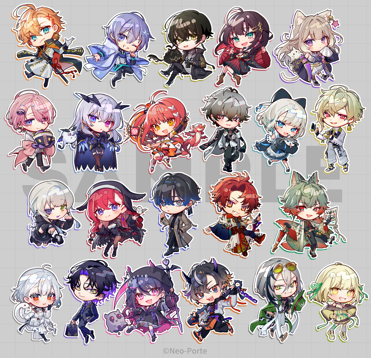 This is a pixiv picture whose title is Neo-Porteミニキャライラスト.