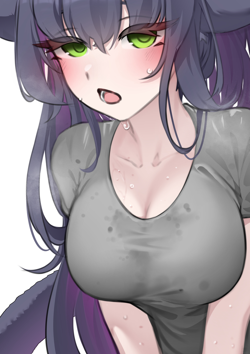 This is a pixiv picture whose title is Sweaty Cat.
