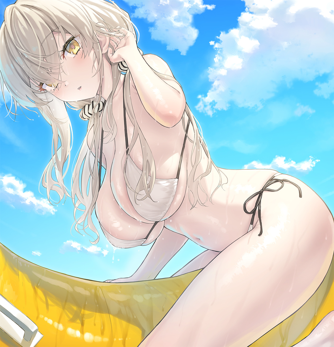 This is a pixiv picture whose title is ぽろんっ.