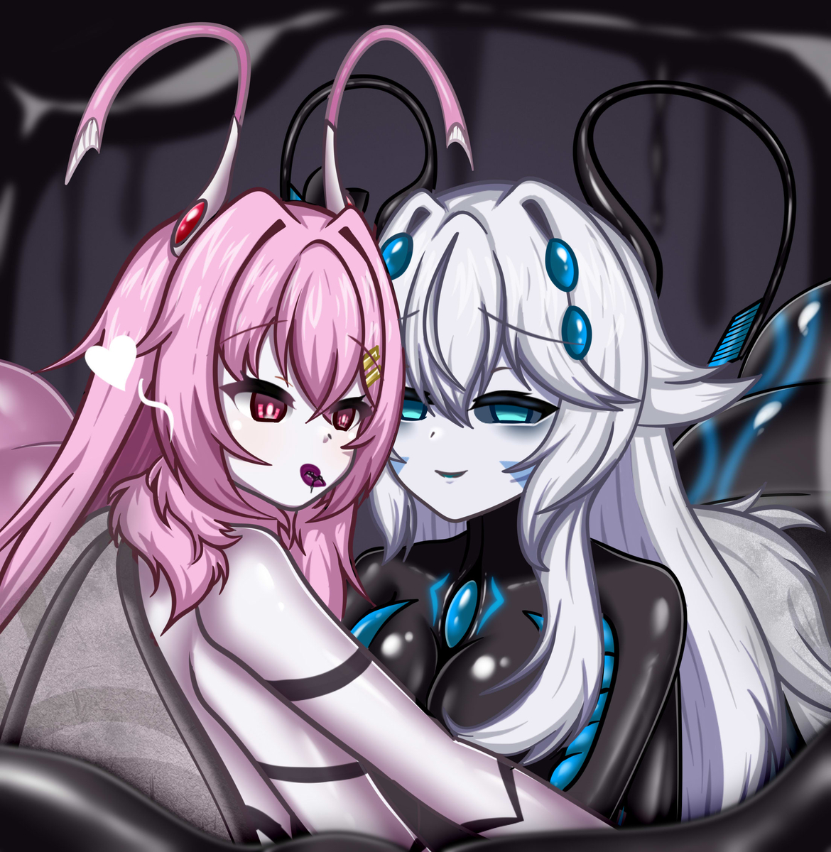 This is a pixiv picture whose title is 母女贴贴？.