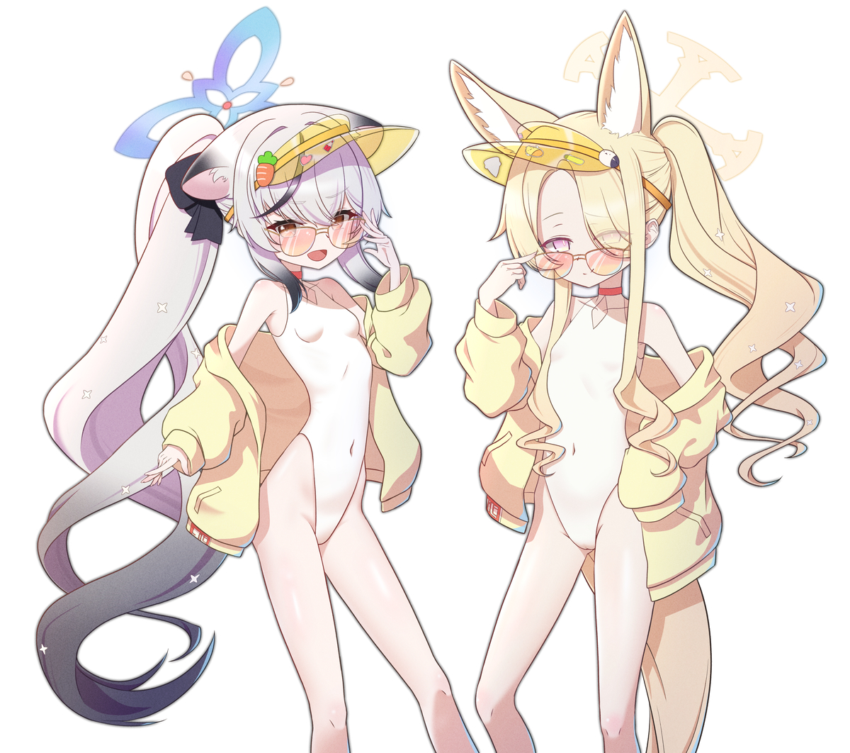 This is a pixiv picture whose title is ココナ&セイア水着.
