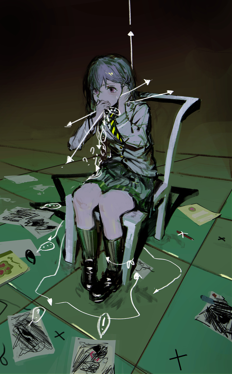 This is a pixiv picture whose title is 说出话语便会痛苦.