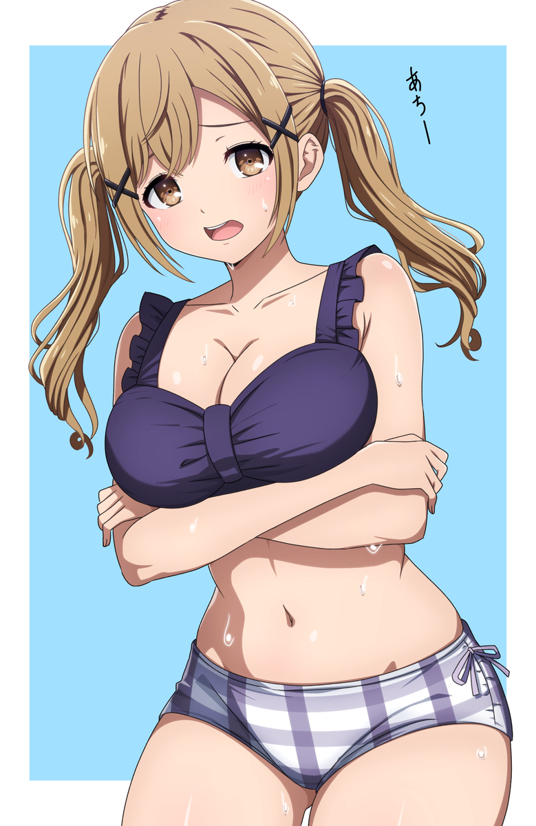 This is a pixiv picture whose title is 水着有咲　水着蘭　水着ひまり.