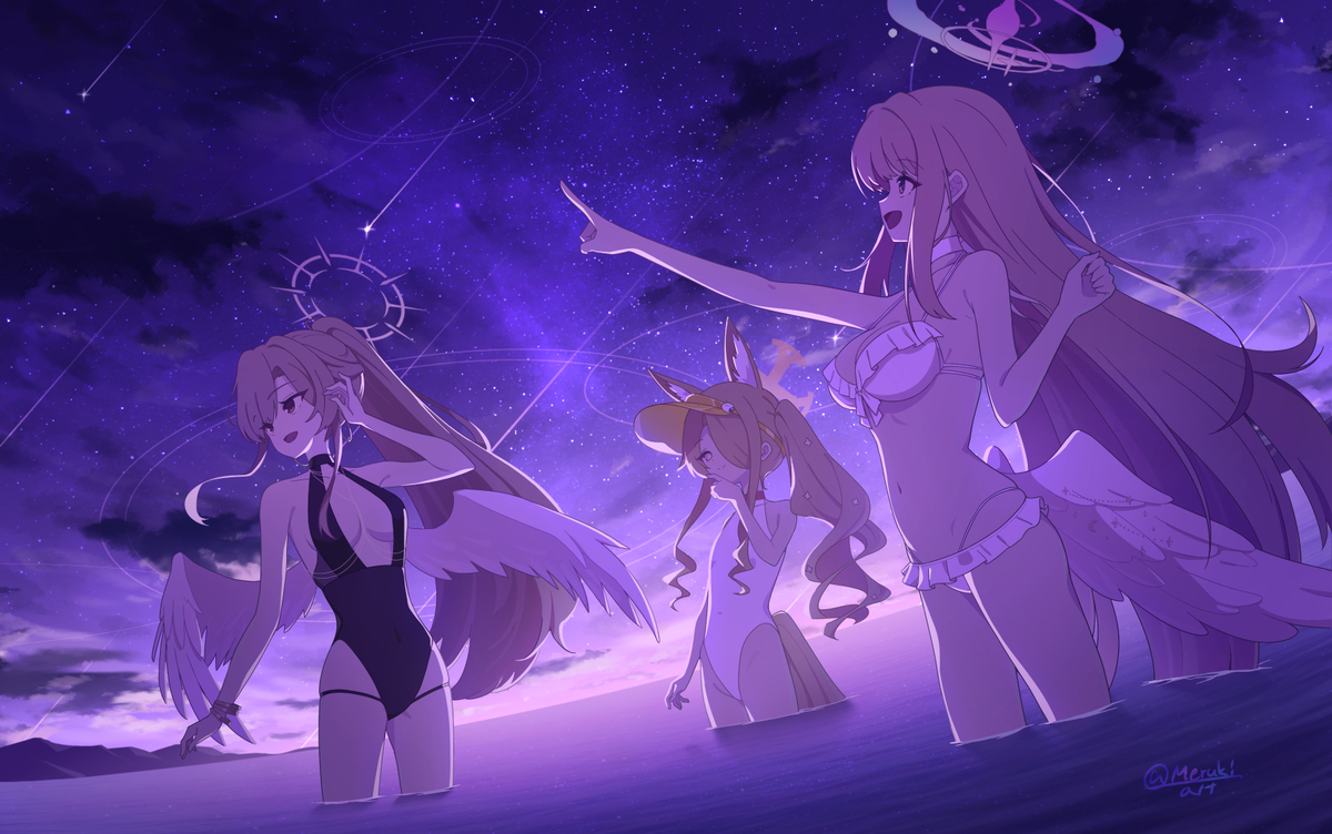 This is a pixiv picture whose title is 星を仰ぐ.