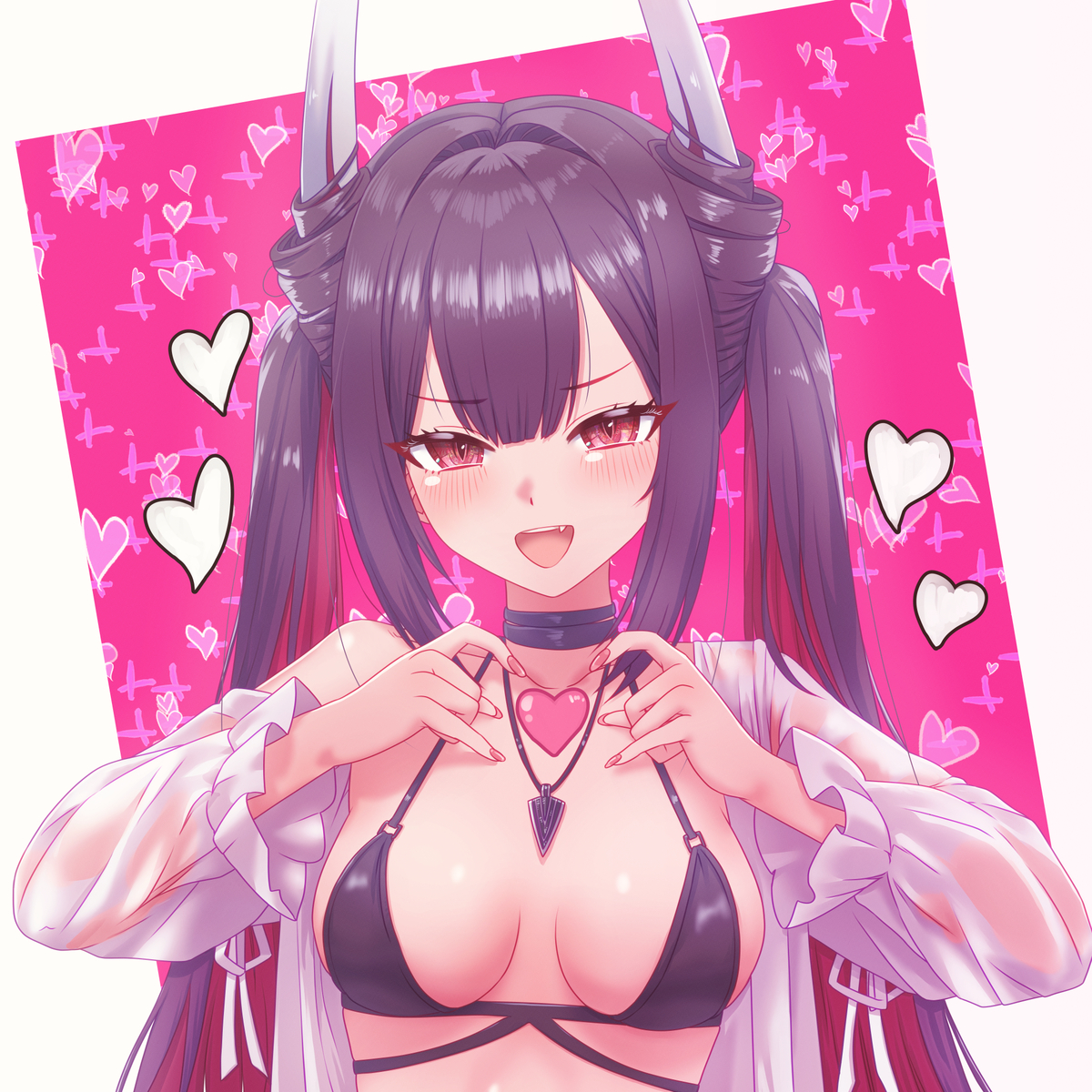 This is a pixiv picture whose title is 初月 / Hatsuzuki 葉月の恋模様.