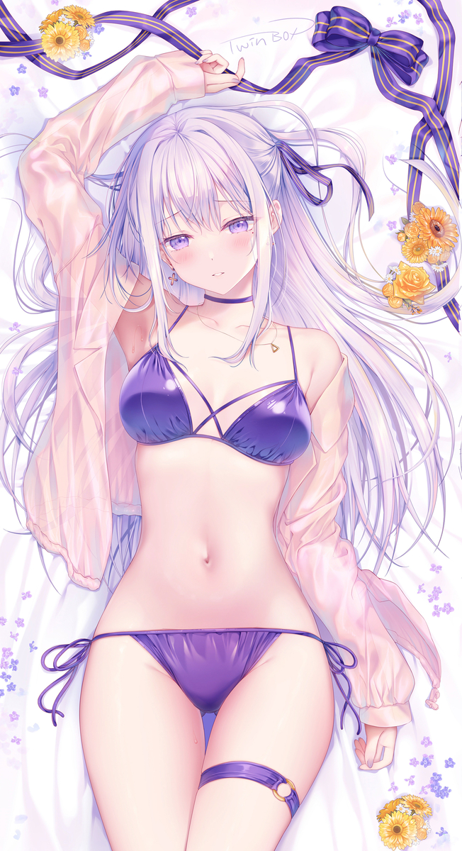This is a pixiv picture whose title is 飛鳥先輩の水着.
