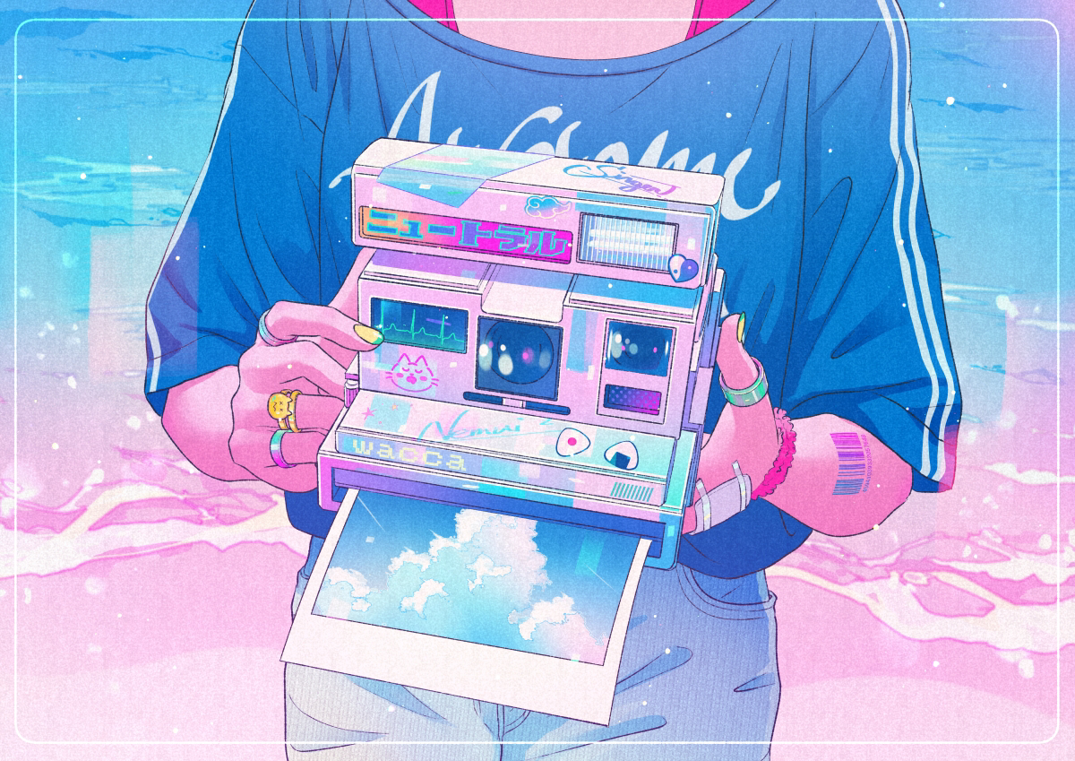This is a pixiv picture whose title is 瞬きの夏.