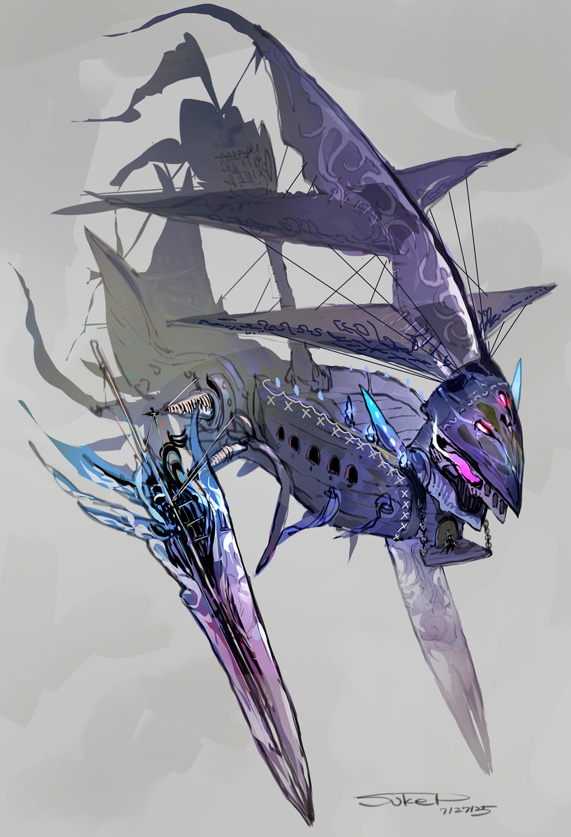 This is a pixiv picture whose title is 幽霊船ソウブレイズ.