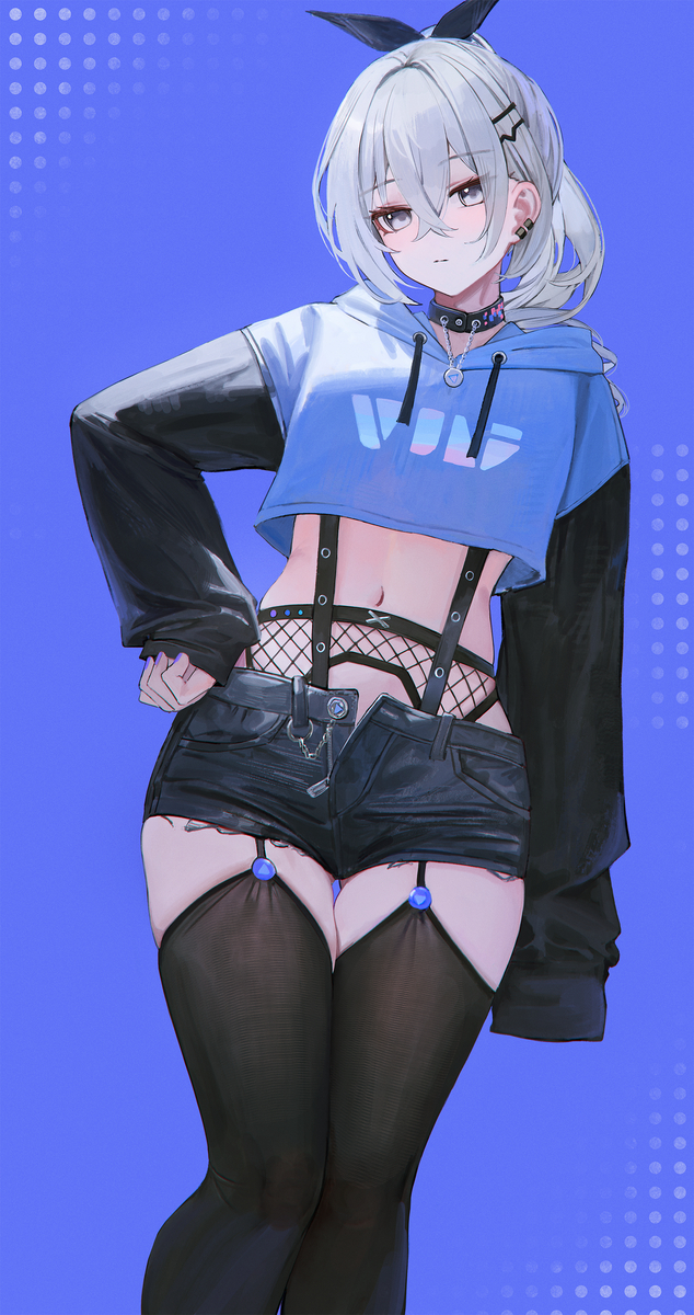 This is a pixiv picture whose title is 銀狼.