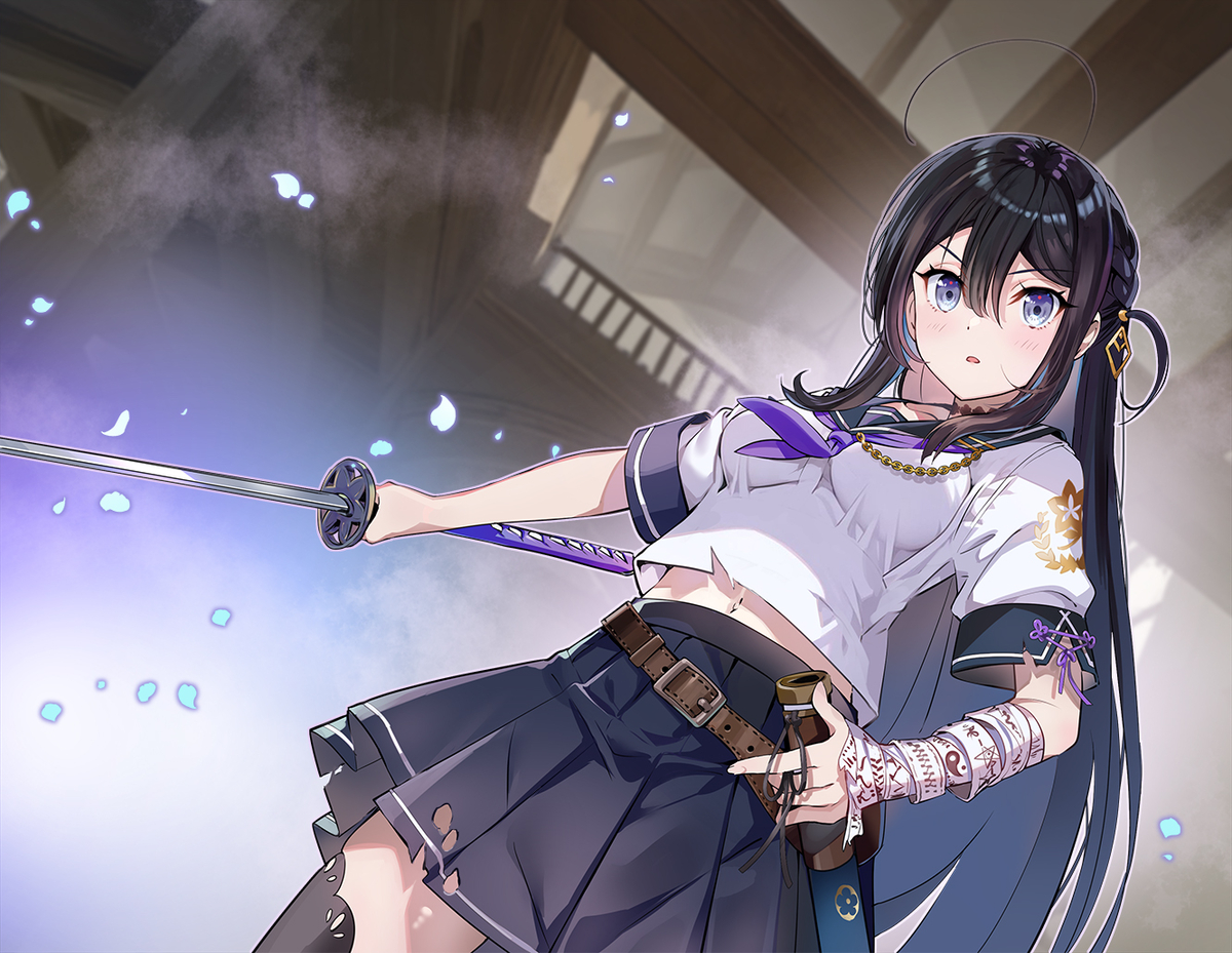 This is a pixiv picture whose title is maiden.