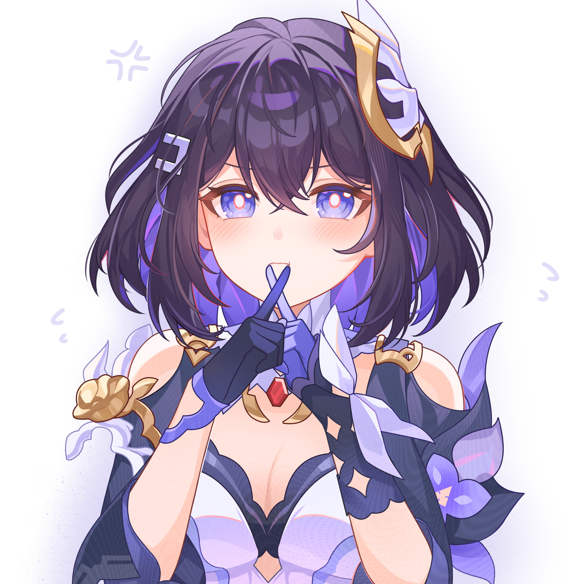 This is a pixiv picture whose title is 公开摸鱼，气鼓鼓的希儿.