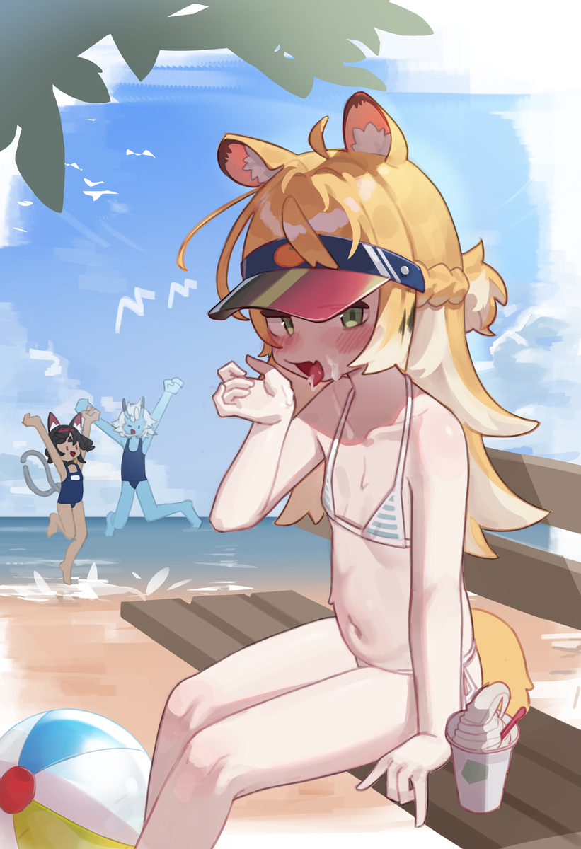 This is a pixiv picture whose title is jufufuとソフトクリーム.