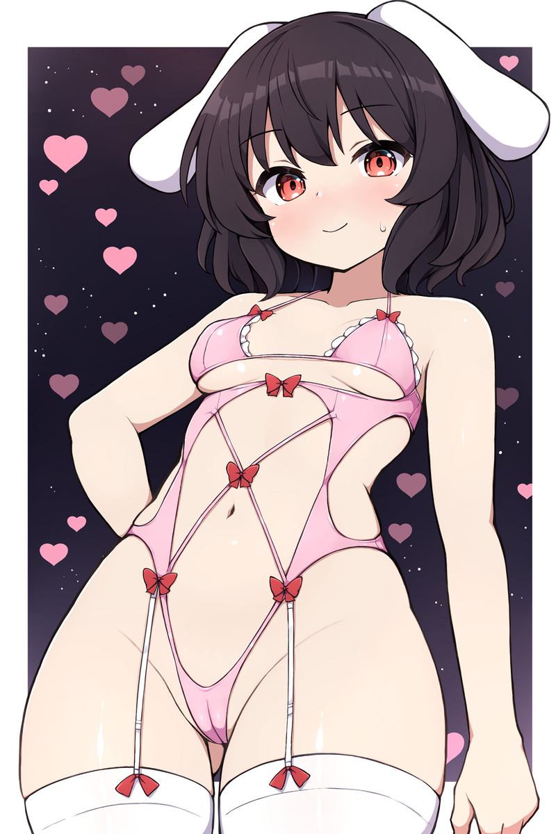 This is a pixiv picture whose title is エッチ衣装てゐ.