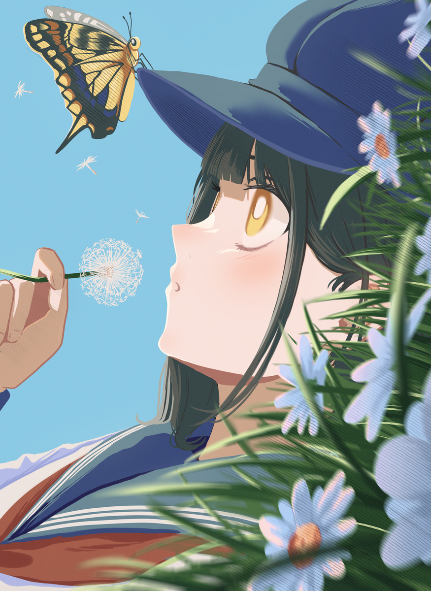 This is a pixiv picture whose title is 蝶.