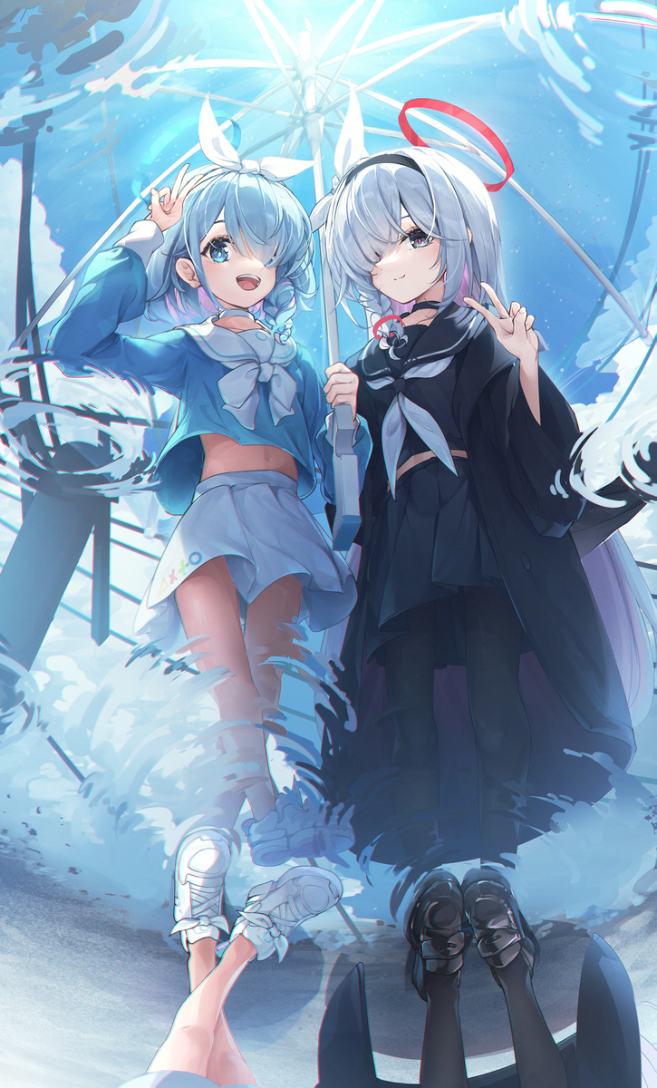 This is a pixiv picture whose title is アロナ＆プラナ🌂.