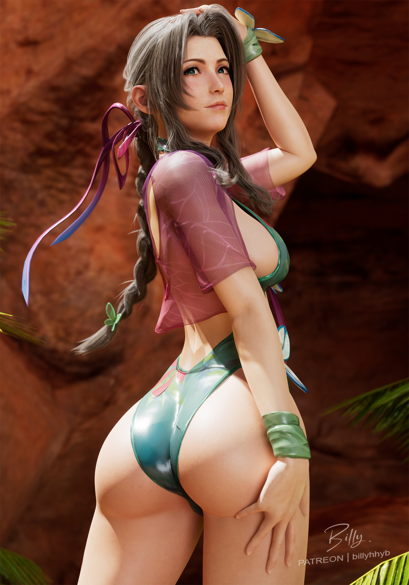 This is a pixiv picture whose title is Aerith~.