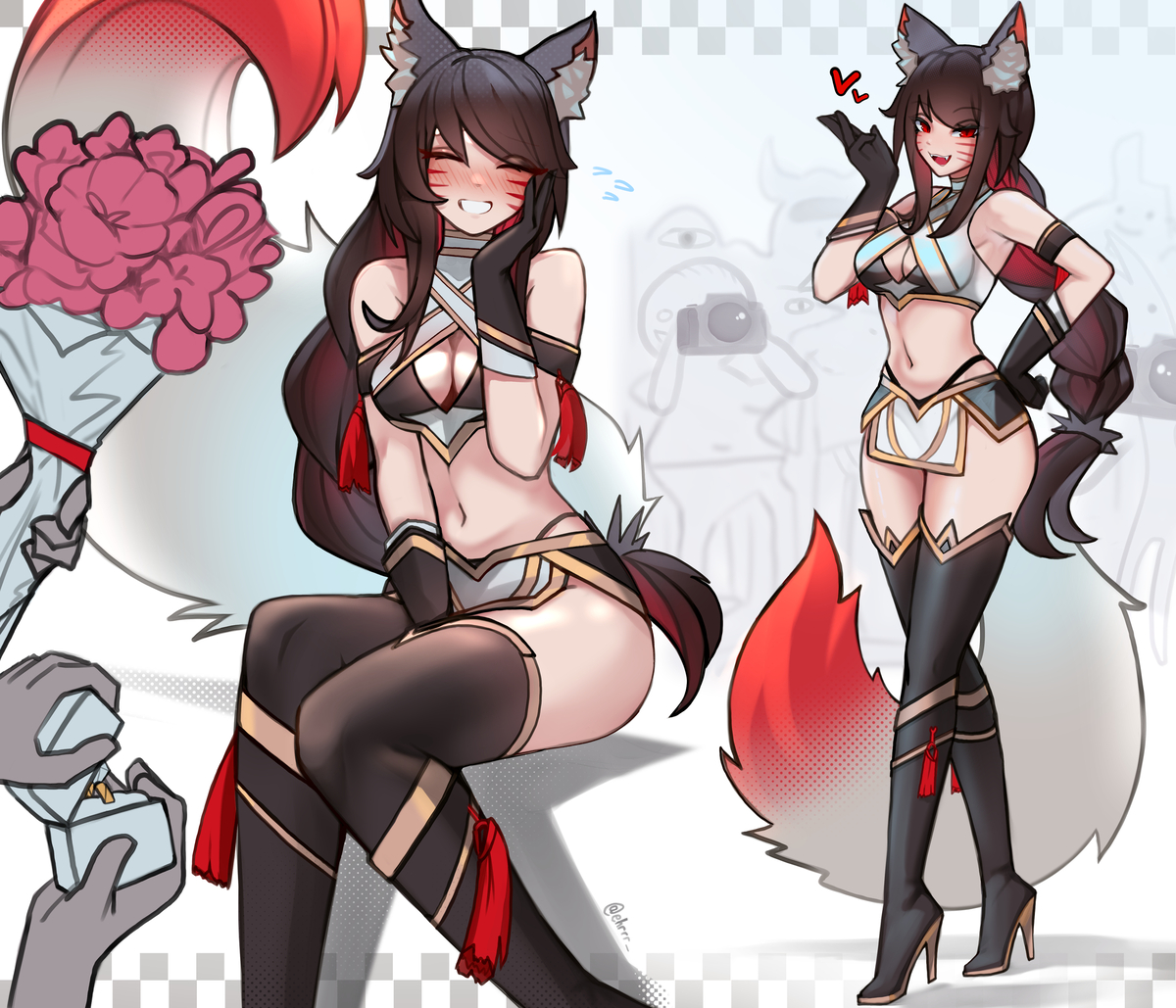 This is a pixiv picture whose title is Racequeen Ahri.
