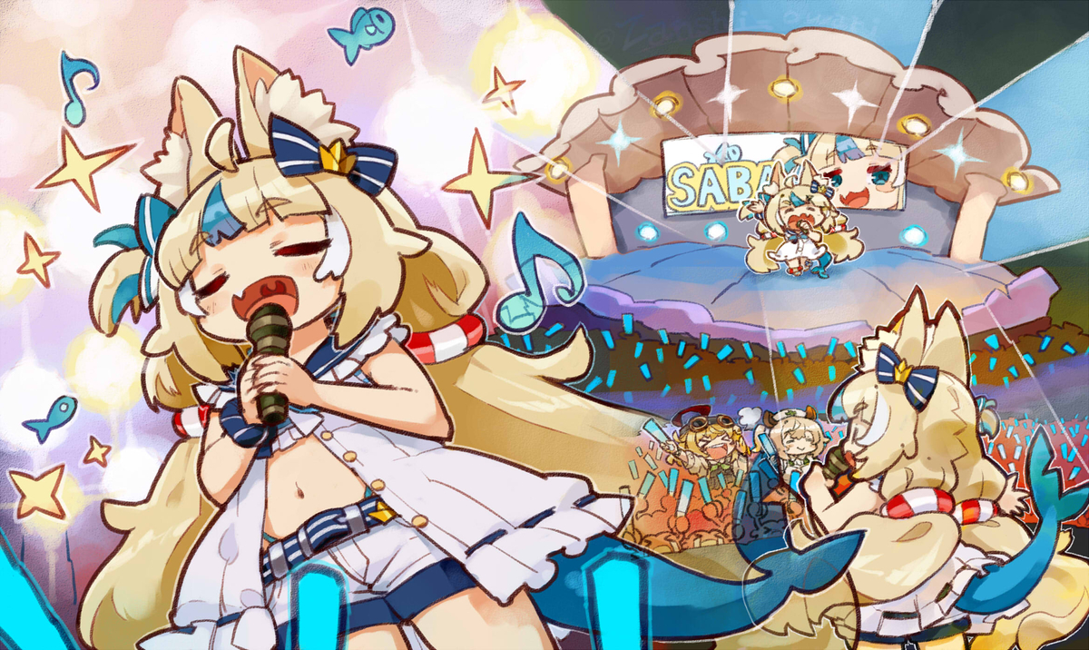 This is a pixiv picture whose title is 🐟 concert!.