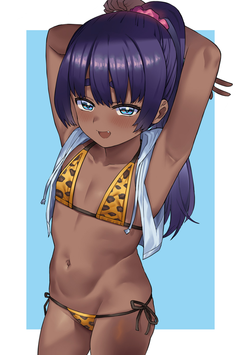 This is a pixiv picture whose title is 褐色ロリ.