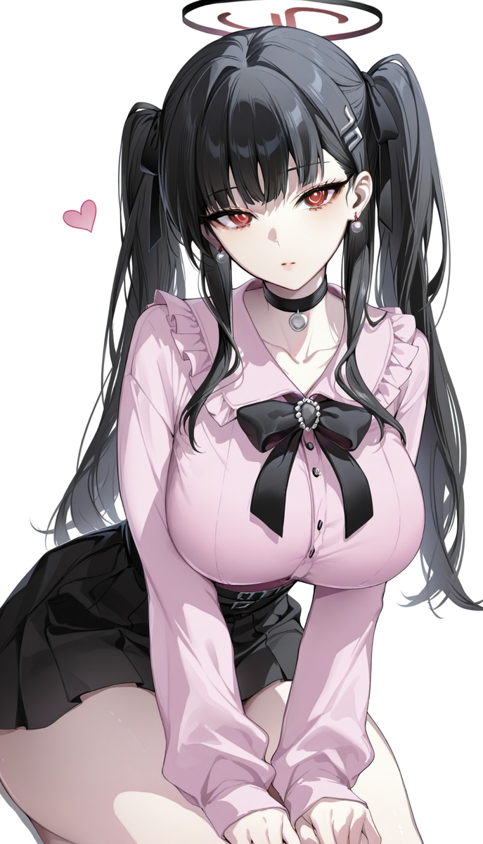 This is a pixiv picture whose title is 🖤調月リオ🖤.